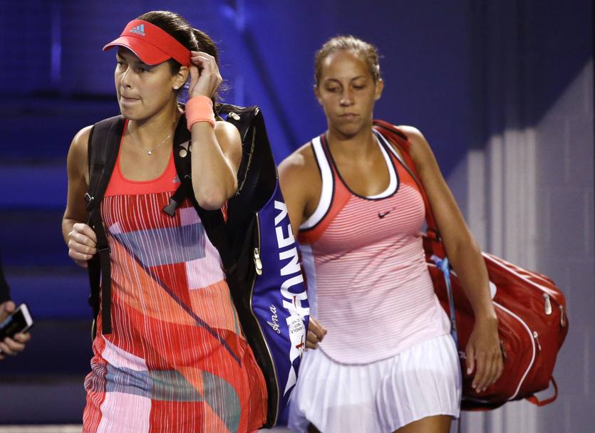 La serba Ana Ivanovic, a sinistra e la statunitense Madison Keys (Ap)